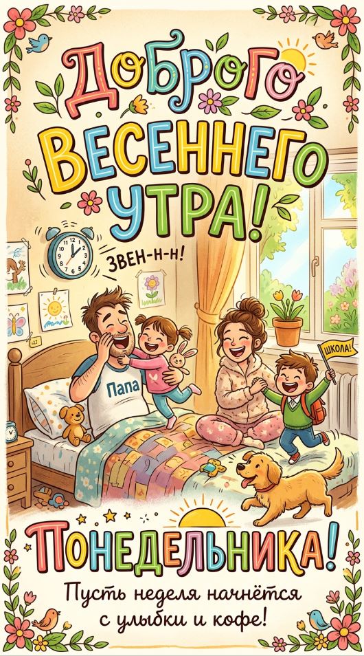 Доброе утро картинки весенние новые понедельник.
