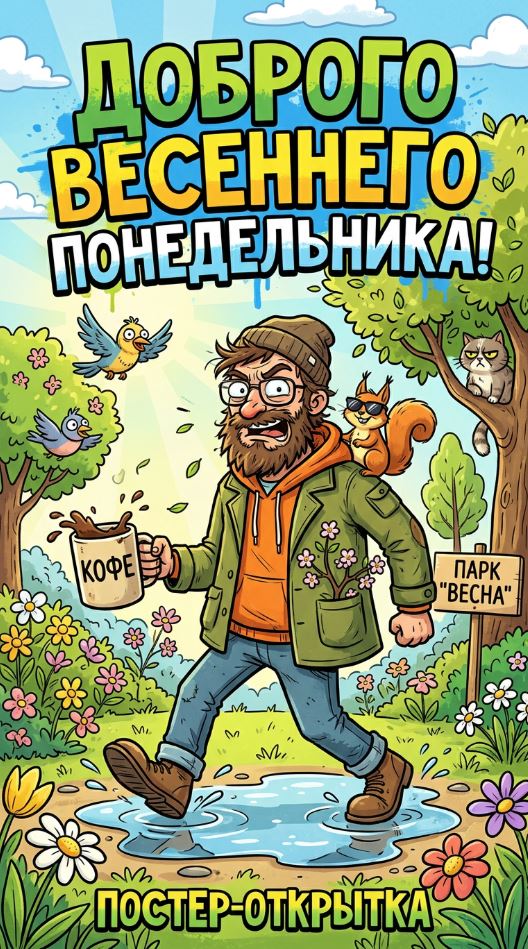 Добрый весенний понедельник с юмором.