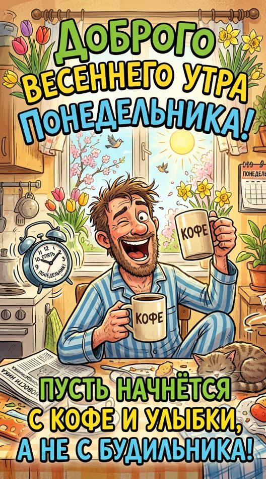 Шуточное пожелание понедельника.