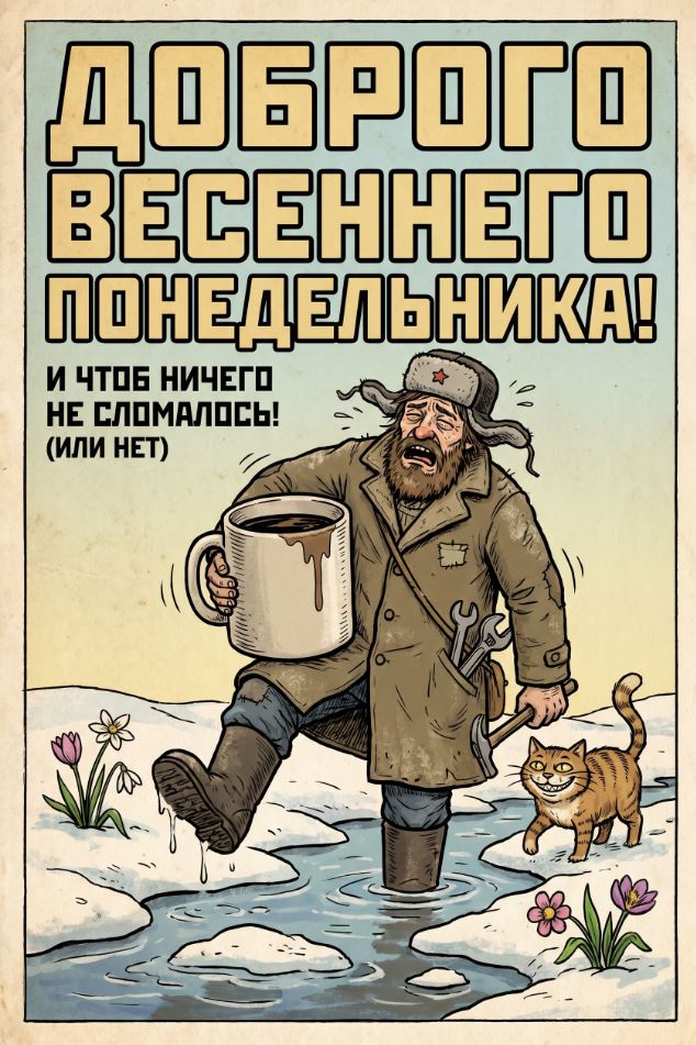 Весеннее утро с юмором.